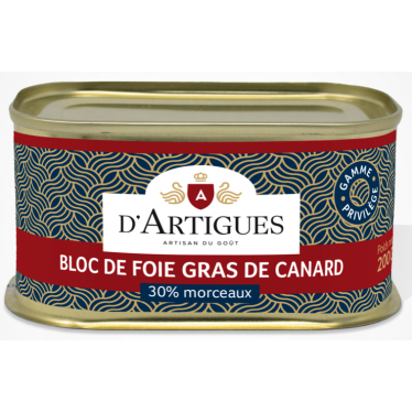 Bloc de Foie Gras de Canard avec Morceaux PRIVILEGE