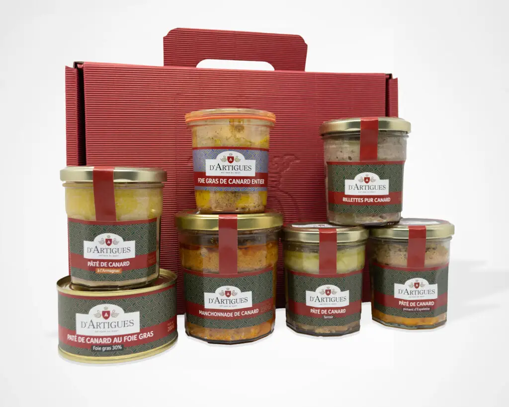 Coffret de produits de la société d'Artigues