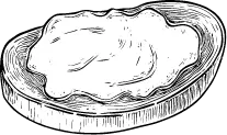 Illustration tartine paté