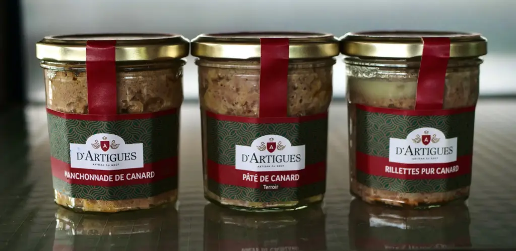 bocaux de manchonnade paté et rillettes