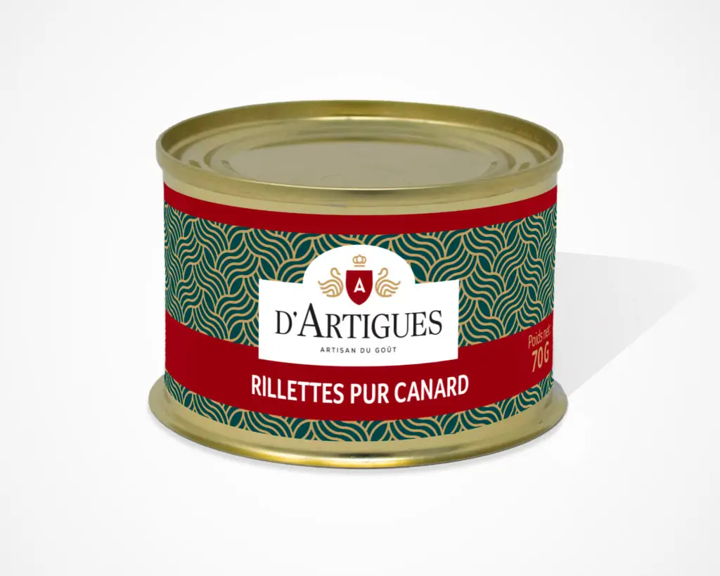 Conserve de rillettes pur canard d'Artigues