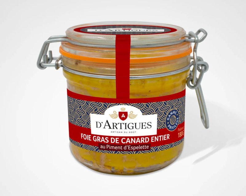 Foie Gras de Canard entier au Piment d'Espelette <span class="priv">PRIVILÈGE</span><br><span class="title-detail"> verrine</span>