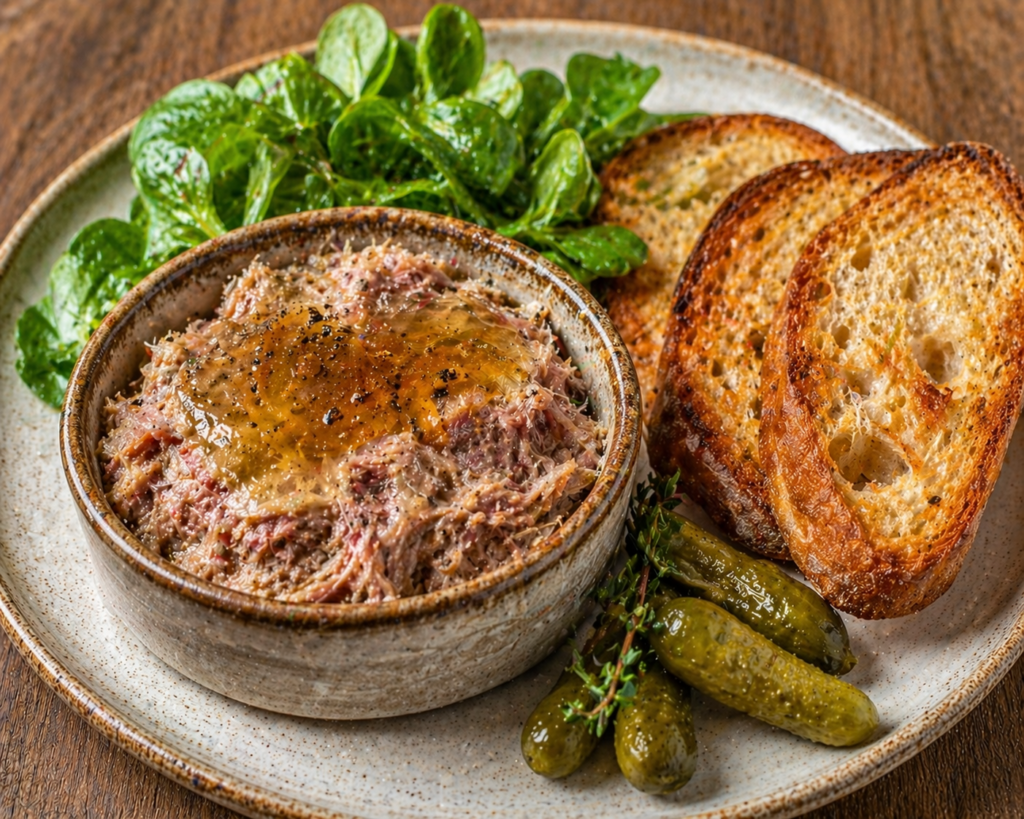 Rillettes de canard, gelée de Sauternes