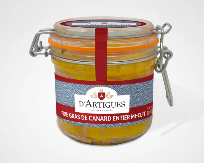 Bocal de foie gras de canard entier mi-cuit d'Artigues